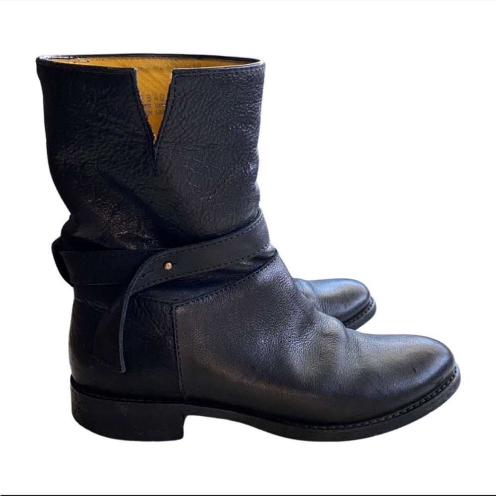 Madewell 1937 Black Leather Moto Boot